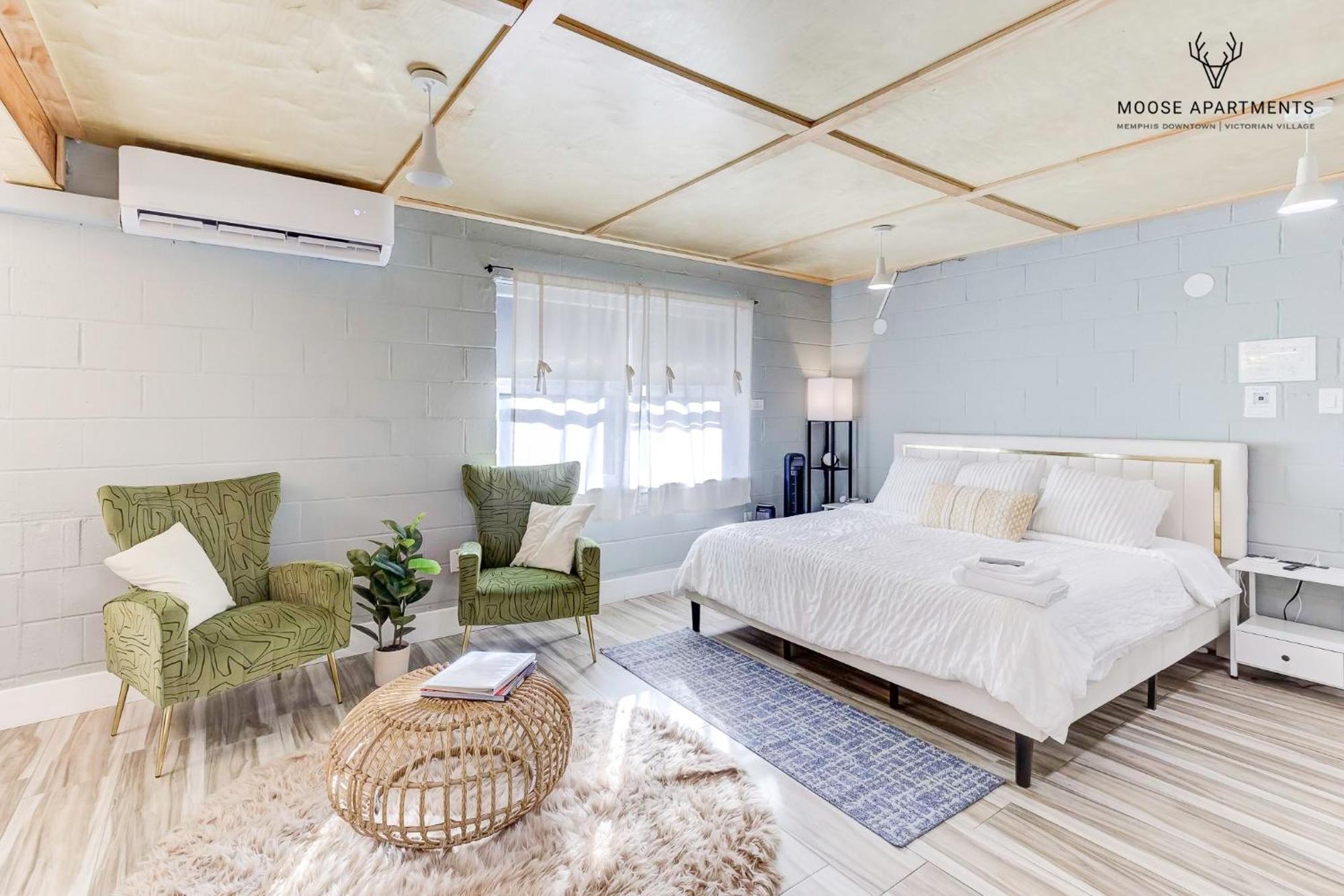 The Moose #6 - Modern Luxe Studio With Free Parking & King Bed เมมฟิส ภายนอก รูปภาพ