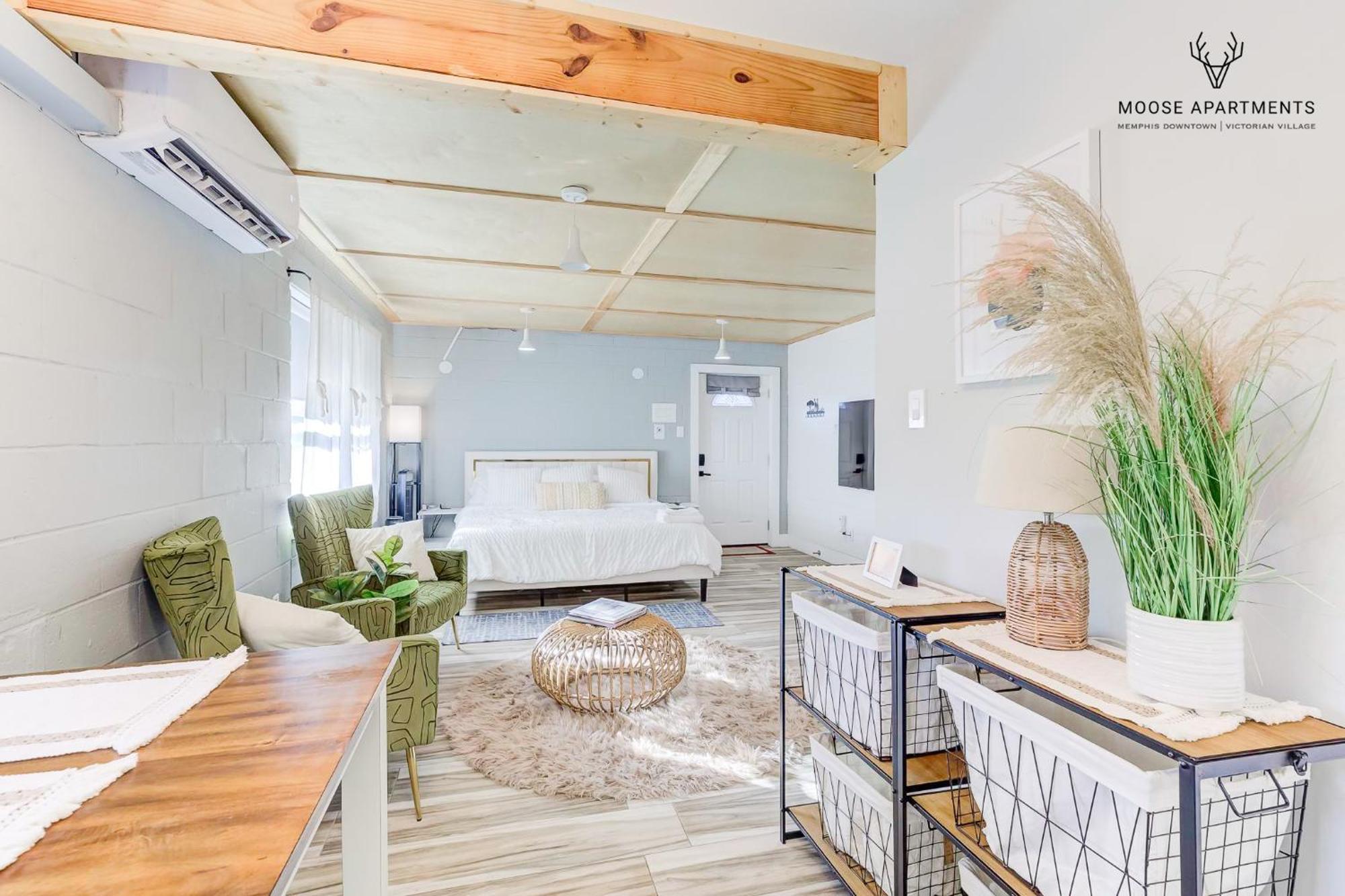 The Moose #6 - Modern Luxe Studio With Free Parking & King Bed เมมฟิส ภายนอก รูปภาพ